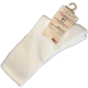 無印良品 足底パイル 汗の匂いを抑制 オーガニック靴下 オフ白 25-27cm