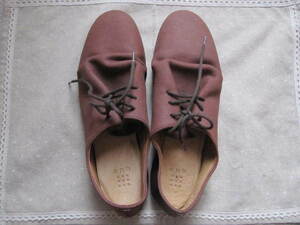  unused ** que ** nost * shoes * 23.5 leather sole 