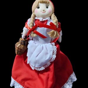 【未使用】赤ずきんちゃん&おばあちゃんリバーシブル人形