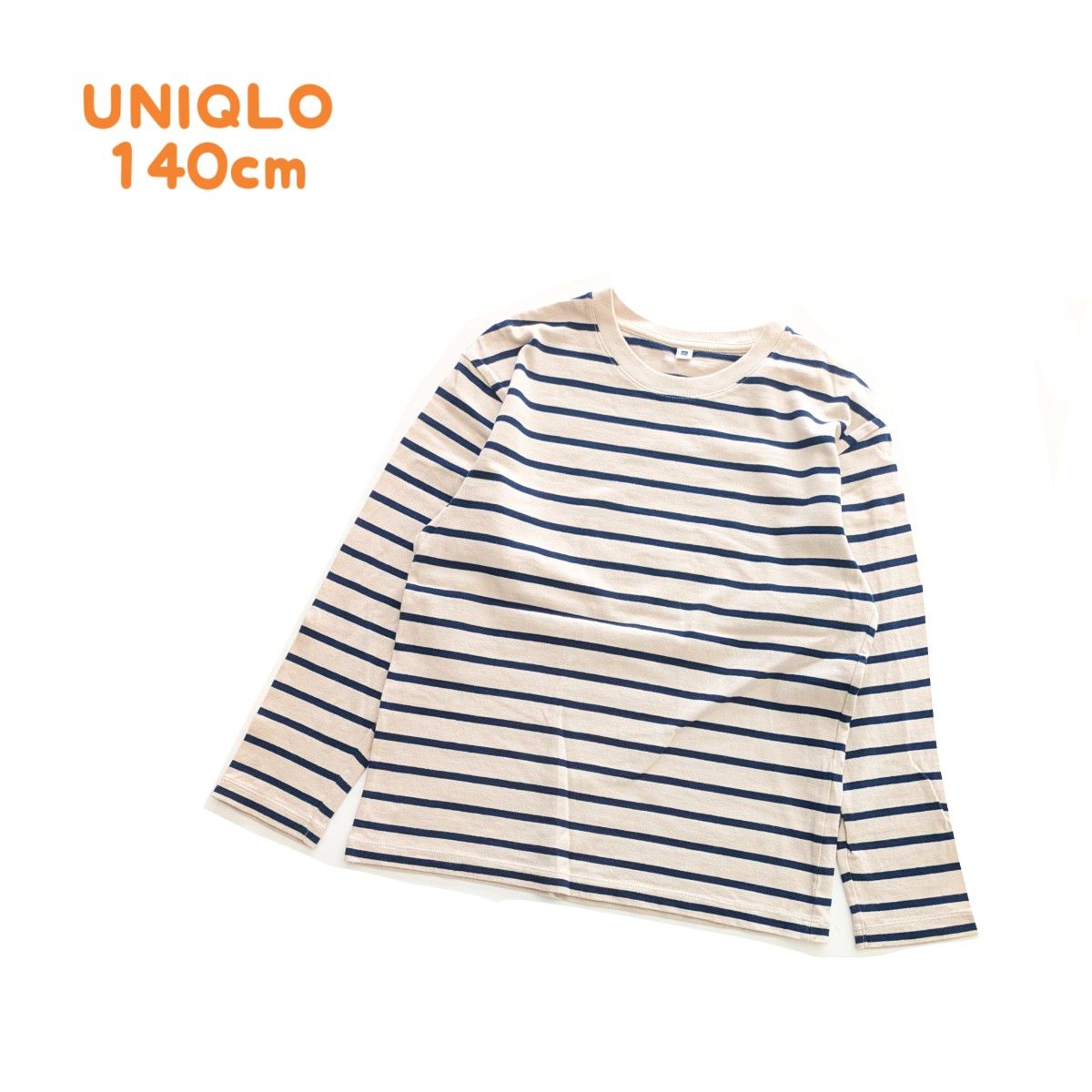 ★3日間限定XmasSALE★☆ UNIQLO ☆ 中古品 ボーダーTシャツ 140cm ユニクロ ユニクロキッズ 140