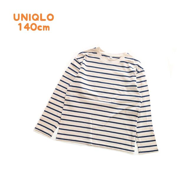 ★3日間限定XmasSALE★☆ UNIQLO ☆ 中古品 ボーダーTシャツ 140cm ユニクロ ユニクロキッズ 140