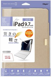 【未使用品】Digio 2 iPad 9.7inch (2018) 用 エアリーカバー ゴールド TBC-IPS1806GL【送料無料】【メール便でお送りします】代引き不可
