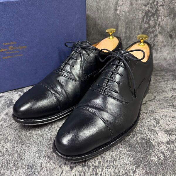 【箱付き】ジャランスリワヤ キャップトゥ ストレートチップ ビジネスシューズ ブラック 黒 革靴 レザーシューズ 26