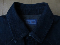 日本製 BLUEBLUE WOMEN'S デニム ウエスタン シャツ 2 M ブルーブルー インディゴ ダンガリー ジャケット ブルゾン ワーク JAPAN 聖林公司_画像6
