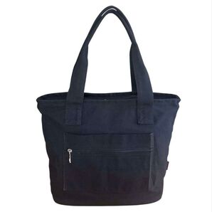 キャンバストート ブラック 大容量 ビジネス 通学 マザーバッグ 美品 PC収納 キャンバス