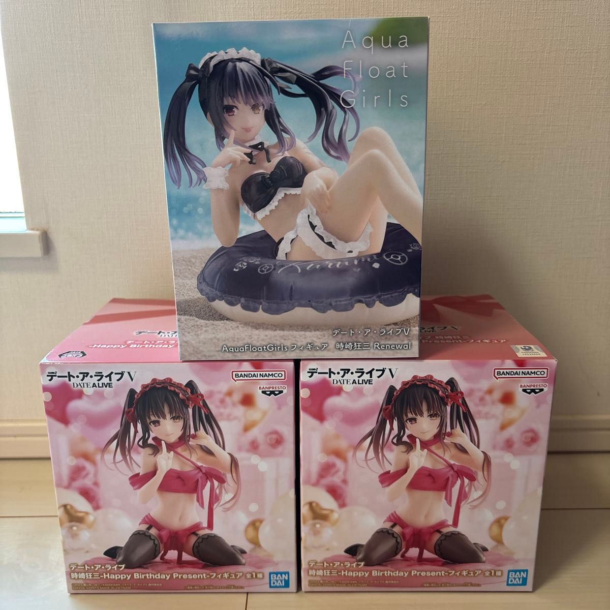 デート･ア･ライブ 時崎狂三 -Happy Birthday Present-フィギュア アクアフロートガールズフィギュア　3点