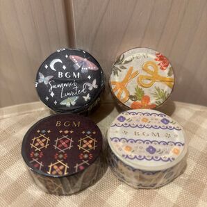 〈新品・未使用〉 BGM マスキングテープ 4点セット