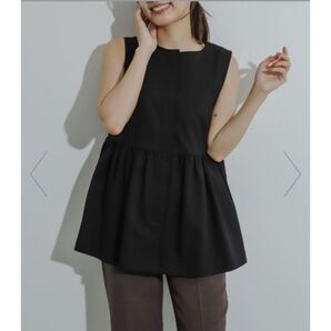 SENSE OF PLACEアーバンリサーチ フリルペプラムジレ ブラック