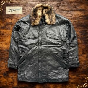 羊革 シープスキン カーコート レザージャケット ファー y2k グランジ archiveアーカイブ 古着 ヴィンテージ 韓国製