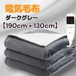 電気毛布 グレー 洗える フランネル シープボア 速暖 節電 省エネ 防寒対策 丸洗い 軽量 シングル PSE
