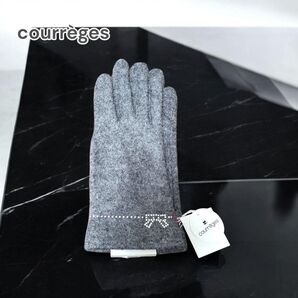 courrges グローブ 新品 未使用 グレー 21cm278684