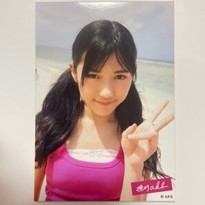 渡辺麻友 生写真 週刊AKB ピンク服 ピース AKB48