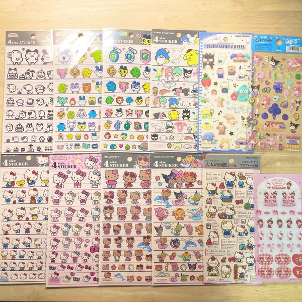 4 size sticker たまごっち サンリオ ハローキティ 12枚セット