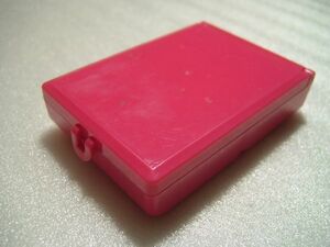 アクセサリーケース　鏡付き①　ピンク　携帯用　7.8×5.5×1.7cm