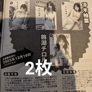 漫画アクション12月2日号 応募者全員サービス 払込用紙 2枚 冴木柚葉 輪湖チロル