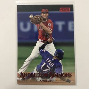 [Andrelton Simmons](Base Parallel(Red Foil)84)[2019 Topps Stadium Club Baseball](Los Angeles Angels(LAA))