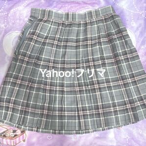 制服 スカート チェック グレー ピンク