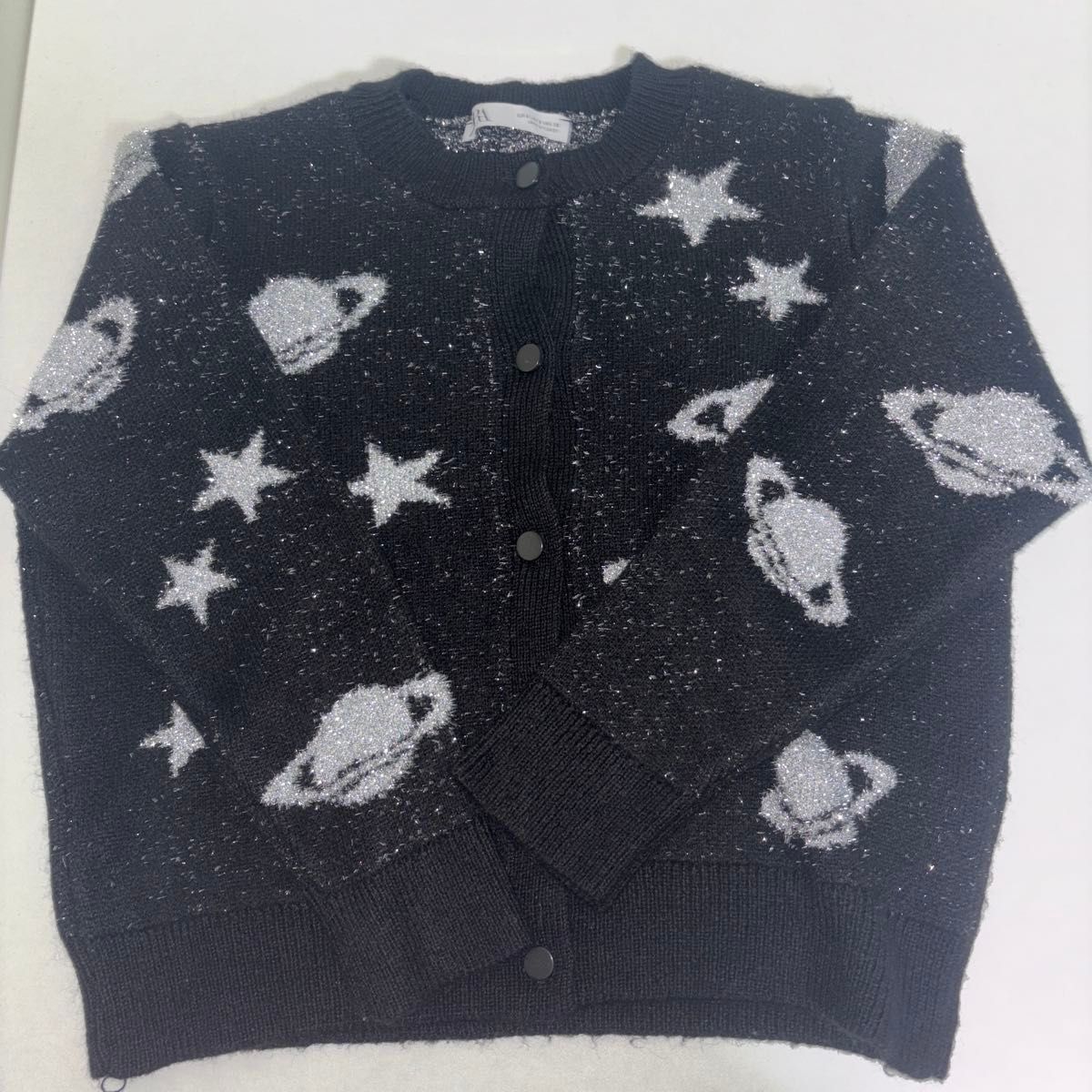 Sサイズ ZARA ブラック カーディガン 黒 ニット 長袖 ザラ セーター