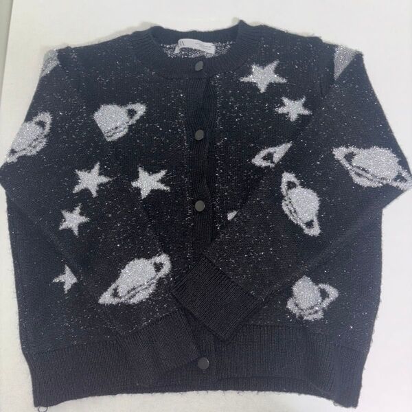 Sサイズ ZARA ブラック カーディガン 黒 ニット 長袖 ザラ セーター