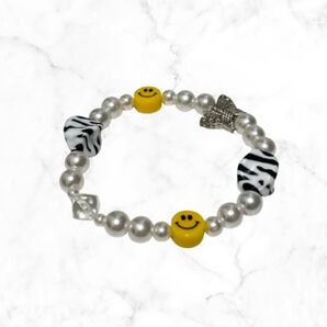 made in KEY*パールビーズブレスレット