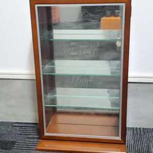 【中古品】塩川光明堂 カルトーネ コレクションケース AL-B-DB 木製 ディスプレイケース
