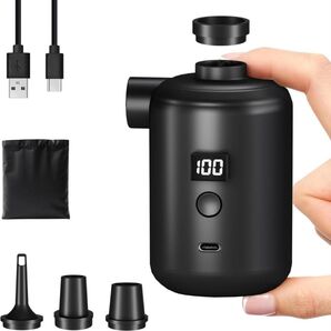 電動エアポンプ 電動ポンプ 携帯式エアーポンプ 超軽量 USB充電式