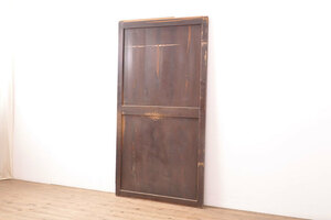 R-054205 peace made antique old Japanese-style house. atmosphere . taste ... wooden door 1 sheets ( obi door, sliding door, fittings )(R-054205)