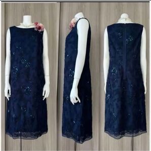 ブラックフライデー特別価格 未使用 東京ソワール 高級刺繍レースワンピース ブライダルゲストドレス