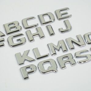 6文字ベンツ風ロゴエンブレム ローマ字アルファベット 組み合わせ自由 汎用 カスタム ドレスアップ 外装 内装用