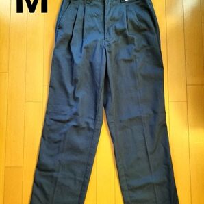 【状態良好】ミドリ安全 作業ズボン メンズ ツータックパンツ ネイビー 作業着 スラックスパンツ Mサイズ