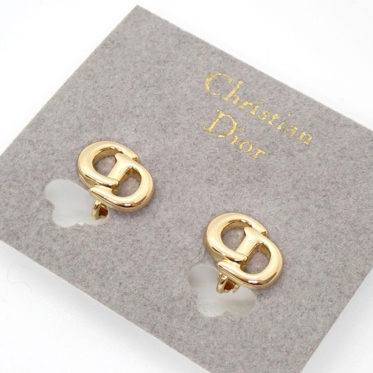 美品 Dior ディオール CDロゴ イヤリング ヴィンテージ ゴールド クリスチャン Christian アクセサリー