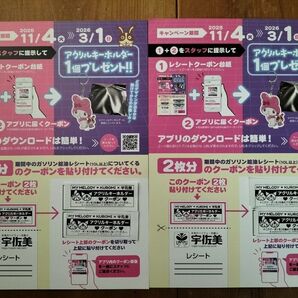 【宇佐美アプリ】応募用紙2枚★応募券付き★マイメロ★クロミ★アクリルキーホルダー★