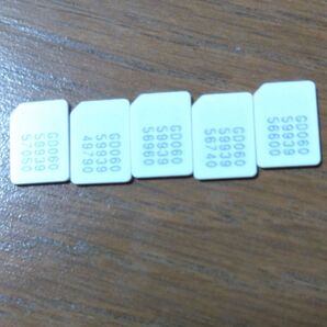 解約済み SIMカード アクティベーション用 5枚セット