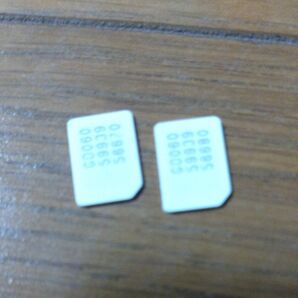 解約済み SIMカード アクティベーション用 2枚