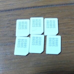 解約済み SIMカード アクティベーション用 6枚セット まとめ売り