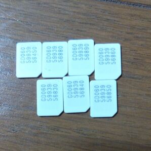 解約済み SIMカード アクティベーション用 7枚セット まとめ売り