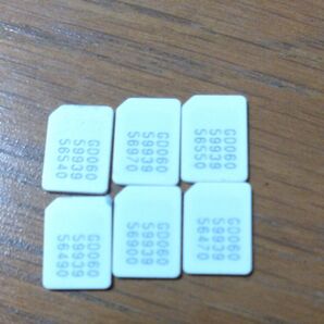 解約済み SIMカード アクティベーション用 6枚セット まとめ売り