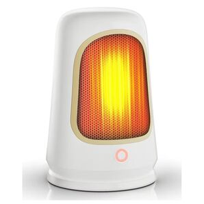 セラミックヒーター 小型 速暖 2段階温度調節(600W/1000W)ホワイト