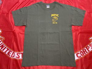  used beautiful goods USMC military Police cotton T-shirt L size OD