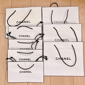 【まとめ売り】CHANEL ショップ袋 8枚セット ホワイト/紙袋ショッパー