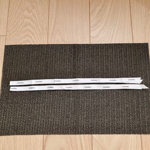 CHANEL ロゴ入りサテンリボン 約90cm 2本