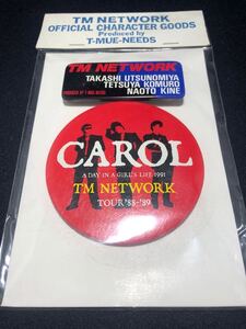 TM NETWORK CAROL -A DAY IN A GIRL'S LIFE 1991 ツアー1988～1989 商品番号849 バッヂセット2P 未使用TMネットワーク　バッジ　小室哲哉