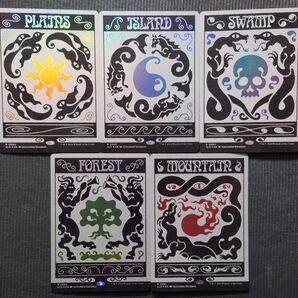 mtg 超稀少 5枚セット ボーダーレス 基本土地 sld FOIL
