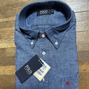 新品Polo長袖シャツLLボタンダウン税込み4389円未使用品タグ付きエリ45袖丈86デニム調ボタンダウン 長袖シャツ POLO