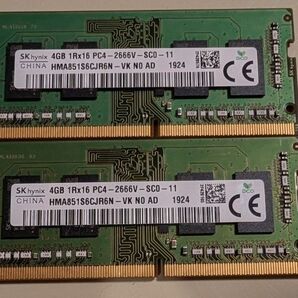 8GB(4G×2枚)PC4-2666V-SC0-11 メモリー J