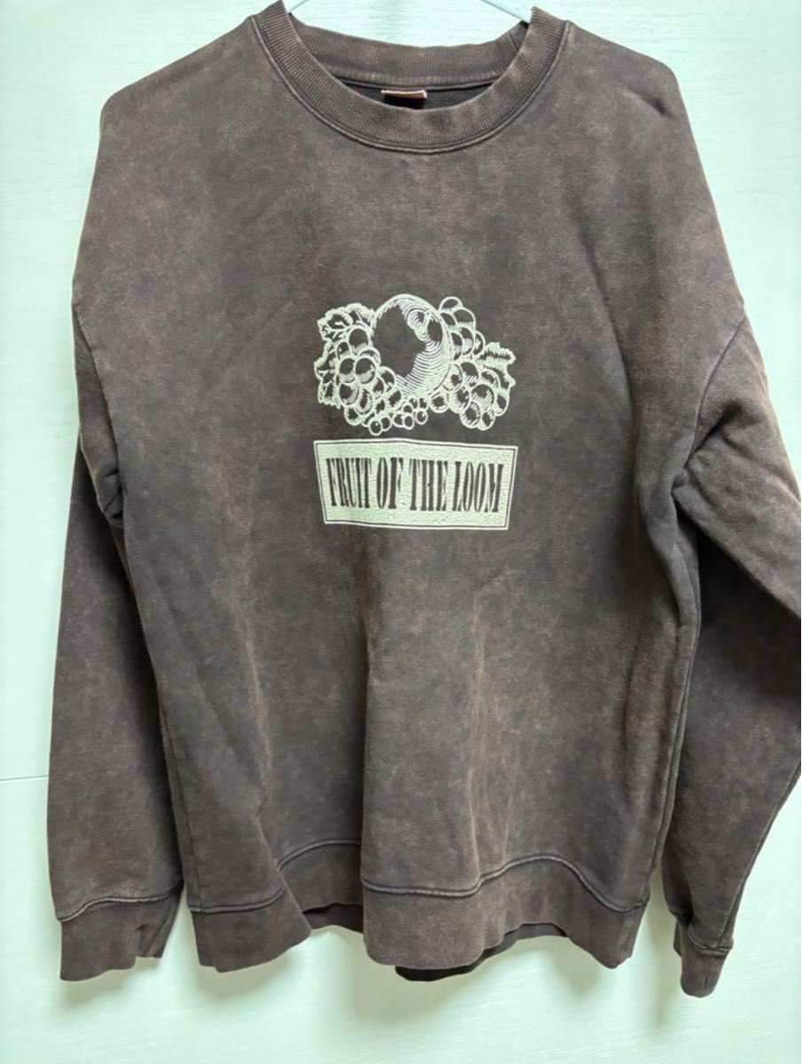 FRUIT OF THE LOOM ブラウン スウェットシャツ L
