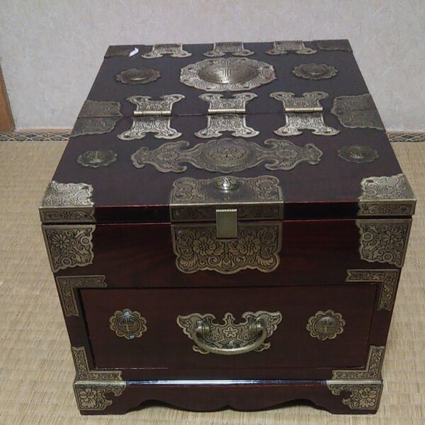 鏡つき 小物入れ 化粧箱
