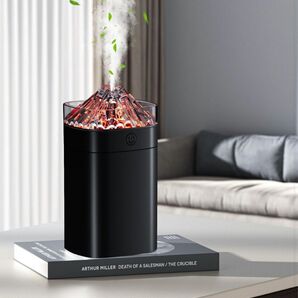 加湿器 卓上 小型 火山加湿器 大容量 400ml Type-C充電式 静音