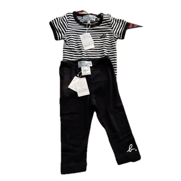 アニエスベー ベビー服 ボーダーTシャツ レギンス セットアップ size 1AN 70〜80