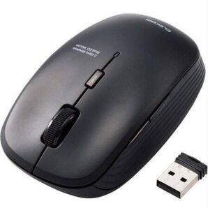 エレコム ワイヤレスマウス(M-BL21DBSKBK)静音・抗菌・5ボタン ※左クリック弱め